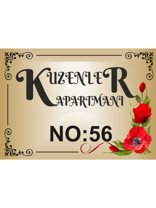 Apartman (Şık ve Modern Görünüm Bina) Tabelası
